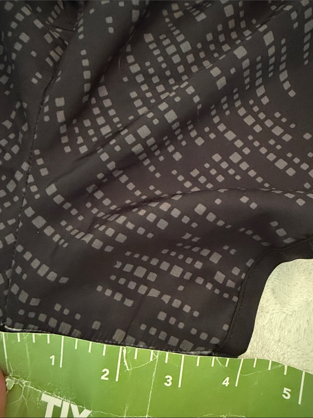 Danskin Now Black Athletic Shorts with Gray Dot Print - Picture 4 of 5